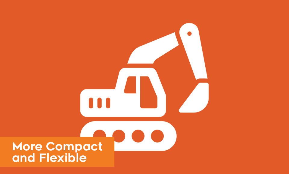 2.Features Bomac Excavator - More Compact and Flexible