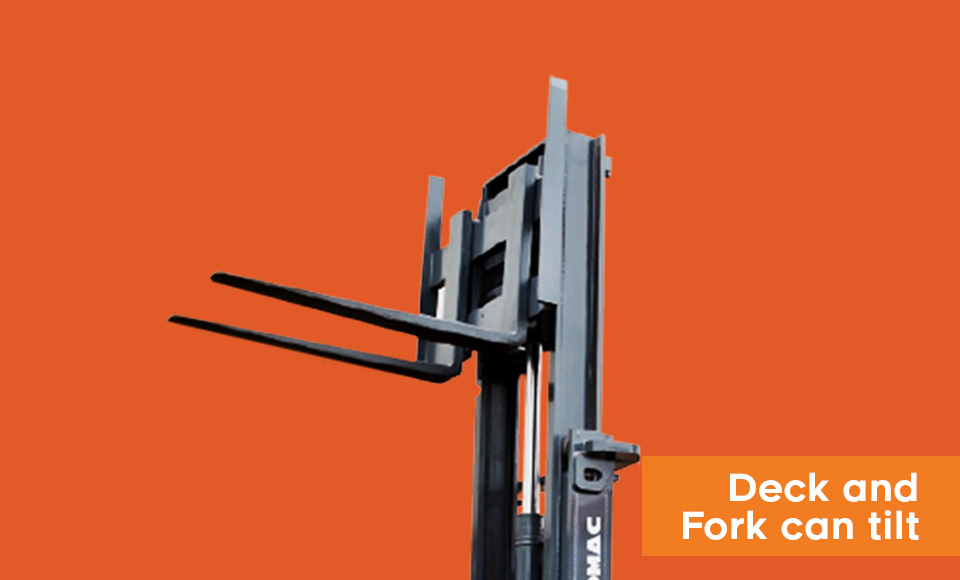 5.Features Bomac Side Loader Truck - Deck and Fork can tilt