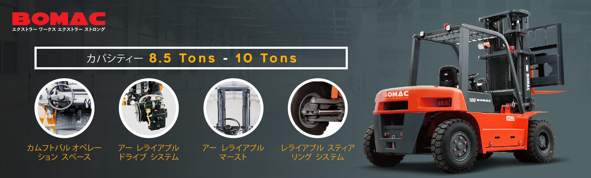Banner Bomac Forklift Japan 8.5 TON - 10 TON Japan Ver 2