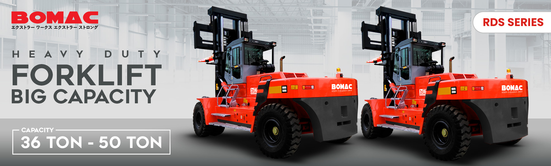 Banner Bomac Forklift Big Capacity RDS Series 36 Ton - 50 Ton